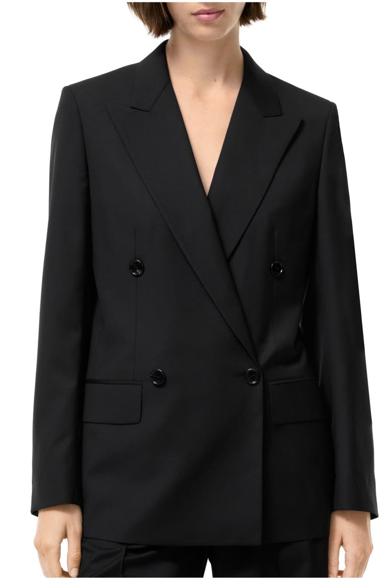 Wool Tailored Jacket, Main, color, Black