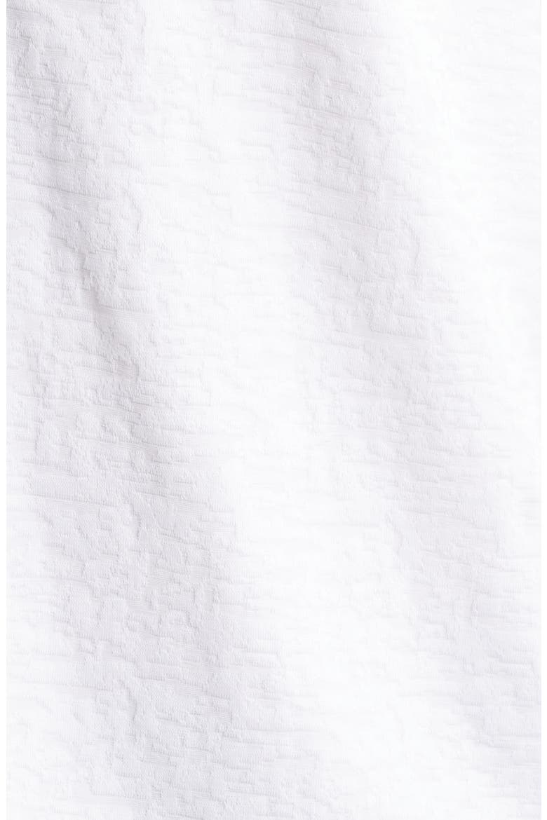 Abuja Textured Cotton Stretch Jacquard Button-Up Shirt, Alternate, color, WHITE