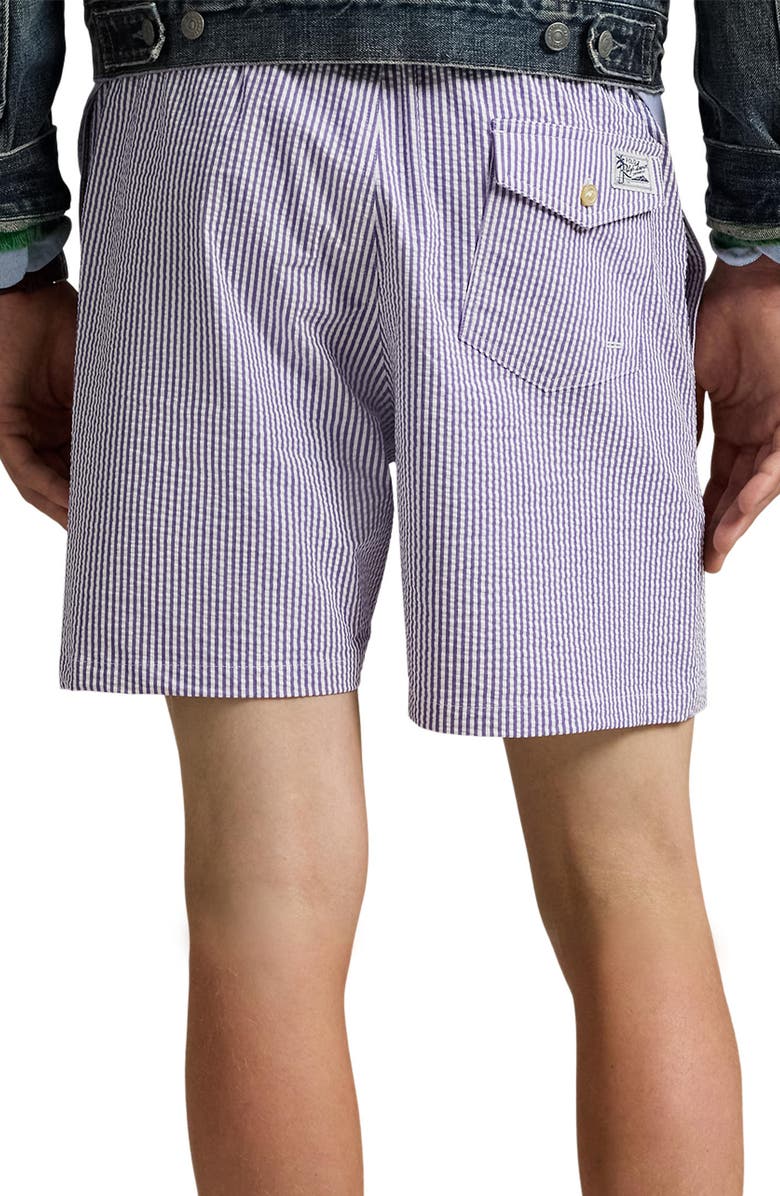 Polo Ralph Lauren Traveler Seersucker Swim Trunks, Alternate, color, 