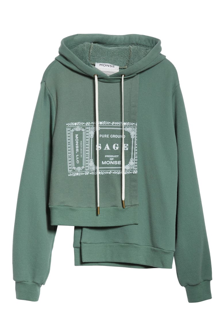 Logo Double Layer Hoodie, Alternate, color, BASIL