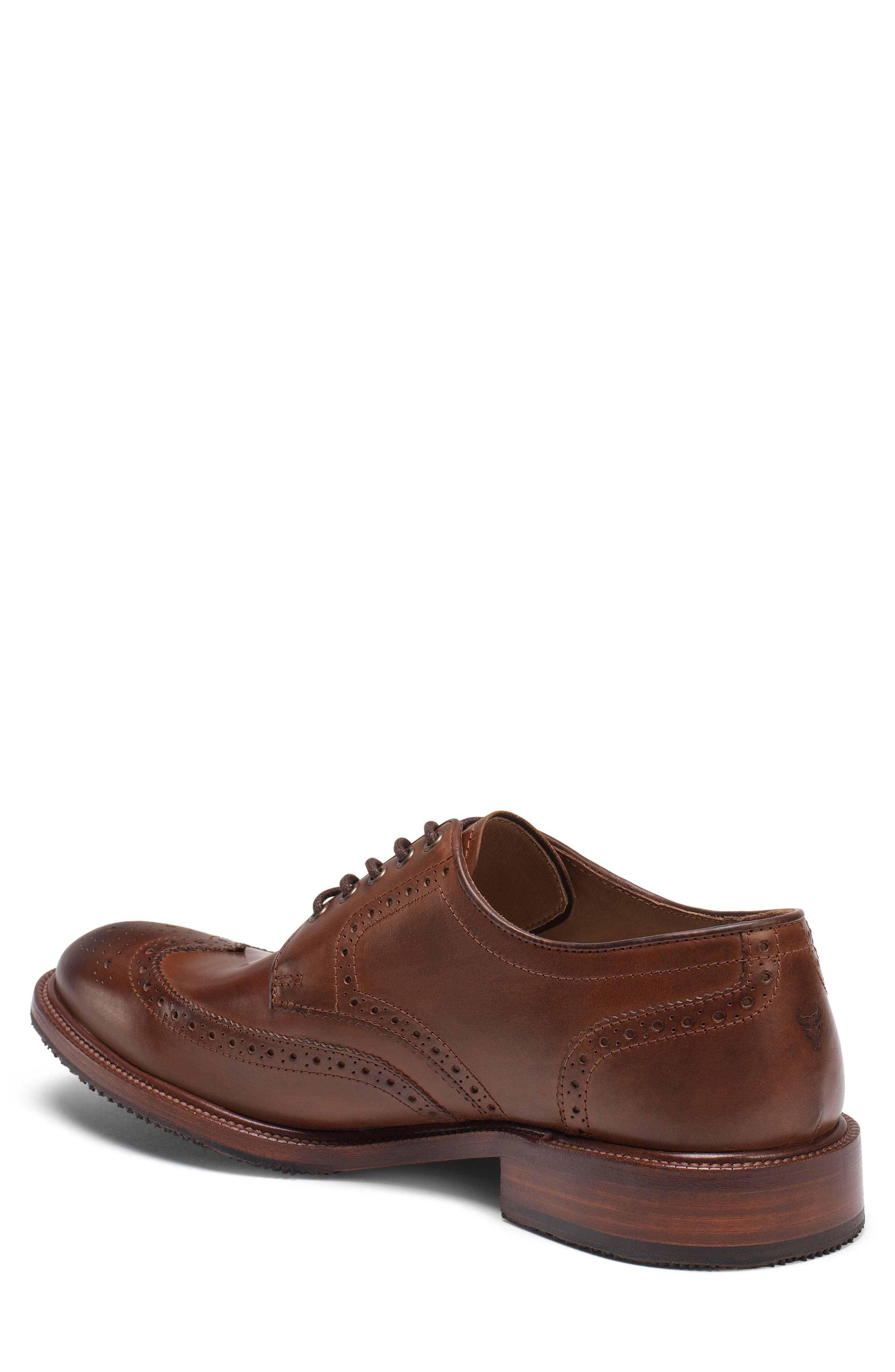 Logan Wingtip Derby, Alternate, color, BROWN LEATHER
