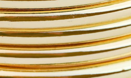 Panacea Set Of 6 Skinny Tube Bangles In Gold