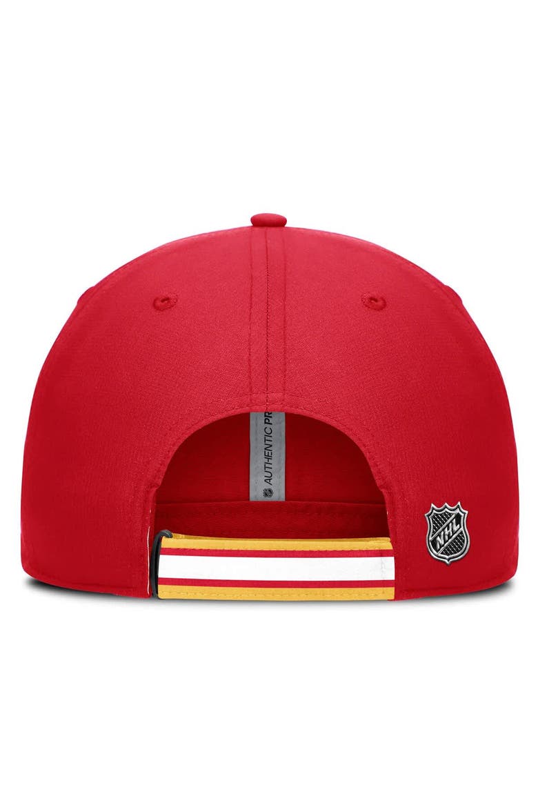 Men's Fanatics Red/Gold Calgary Flames Authentic Pro Ripstop Adjustable Hat, Alternate, color, Red