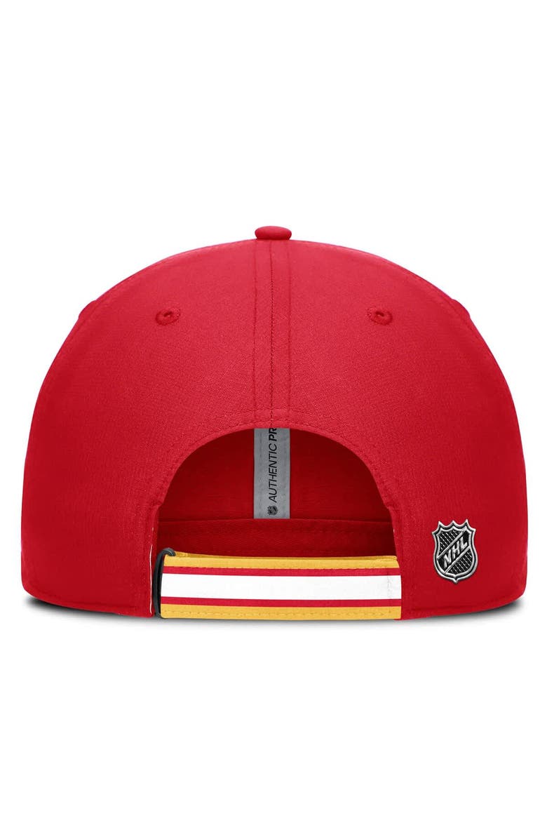 FANATICS Men's Fanatics Red/Gold Calgary Flames Authentic Pro Ripstop Adjustable Hat, Alternate, color, Red