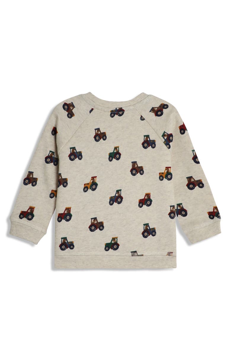 JOJO MAMAN BEBE Tractor Print Sweatshirt & Velour Cargo Joggers, Alternate, color, 