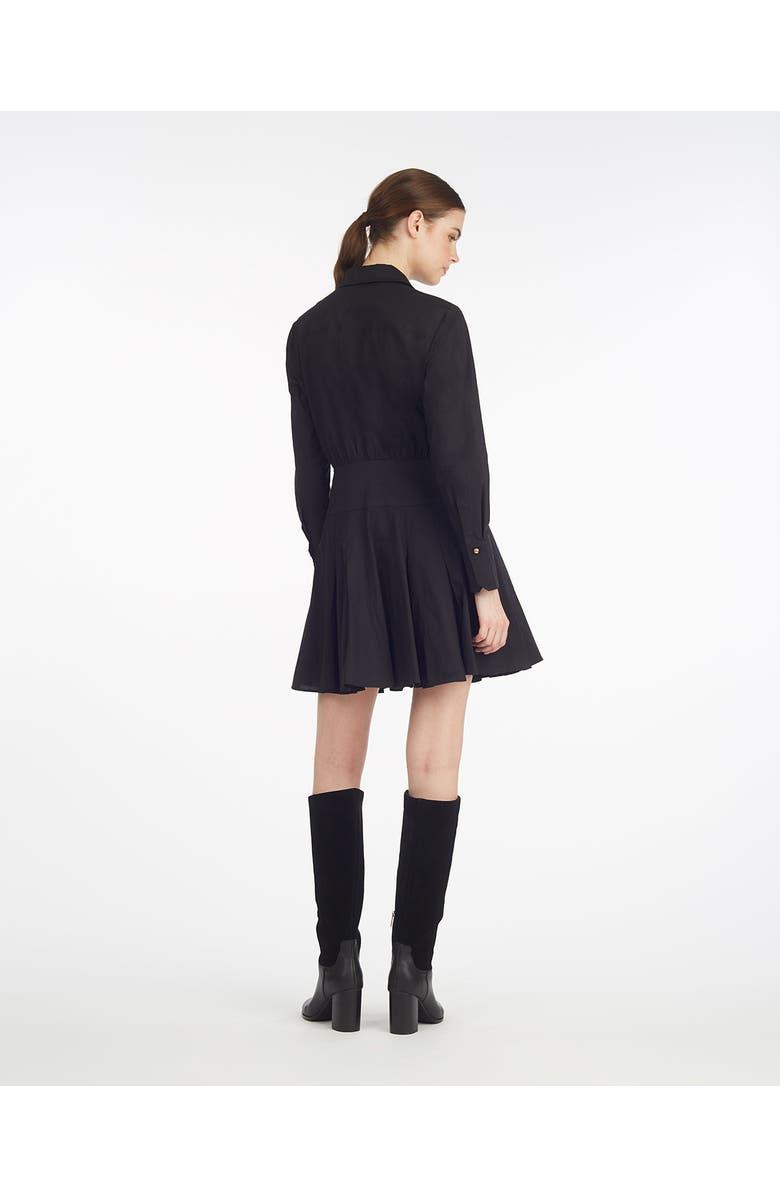 Draper James Mia Mini Dress in Stretch Cotton Poplin, Alternate, color, Belle Meade Black