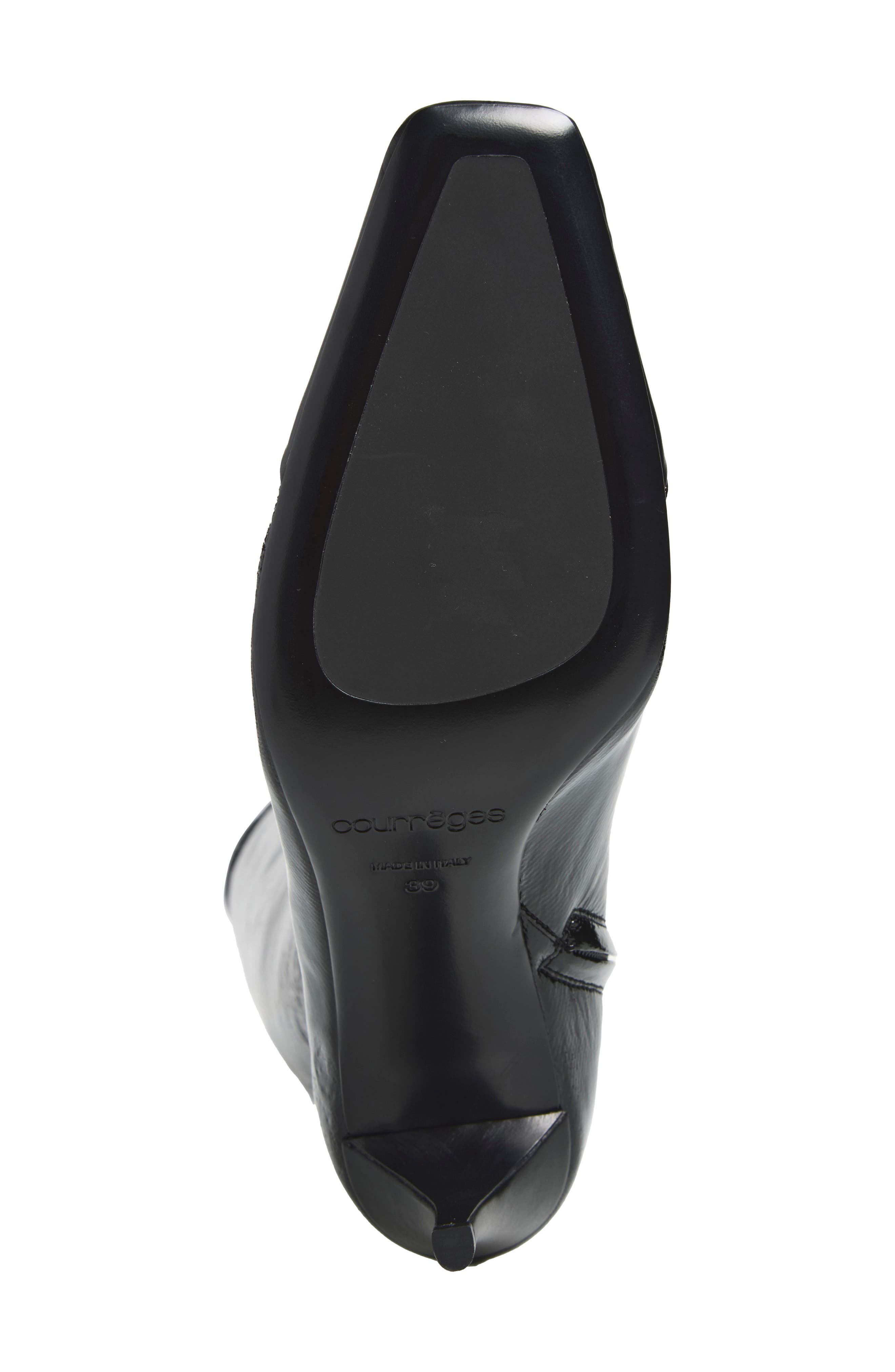 Cap Toe Vinyl Boot, Alternate, color, BLACK/ BLACK