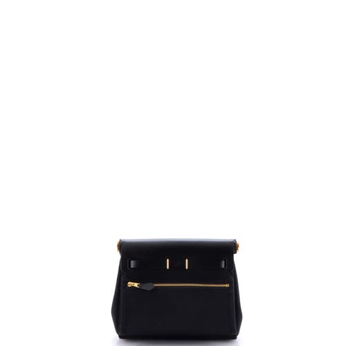 Pre-owned Hermes Hermes Herbag Zip Toile And Leather 20 In Black