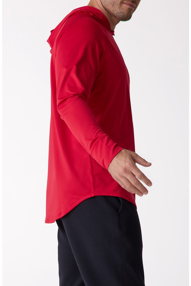 Layering Hoodie Men's, Alternate, color, Team Red