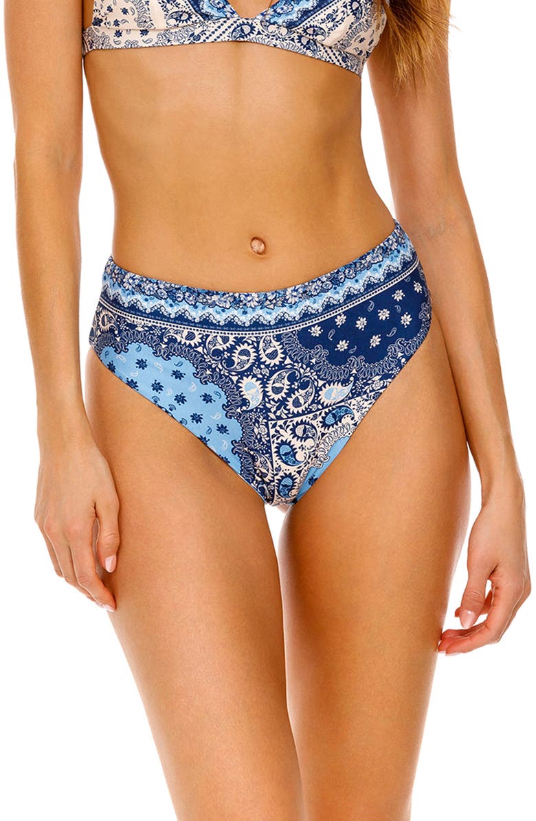 Agua Bendita Penelope Atma Reversible Bikini Bottoms, Main, color, Blue Multicolor