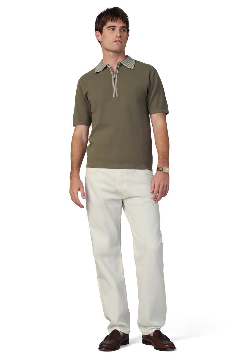 Retro Quarter Zip Polo, Alternate, color, LICHEN