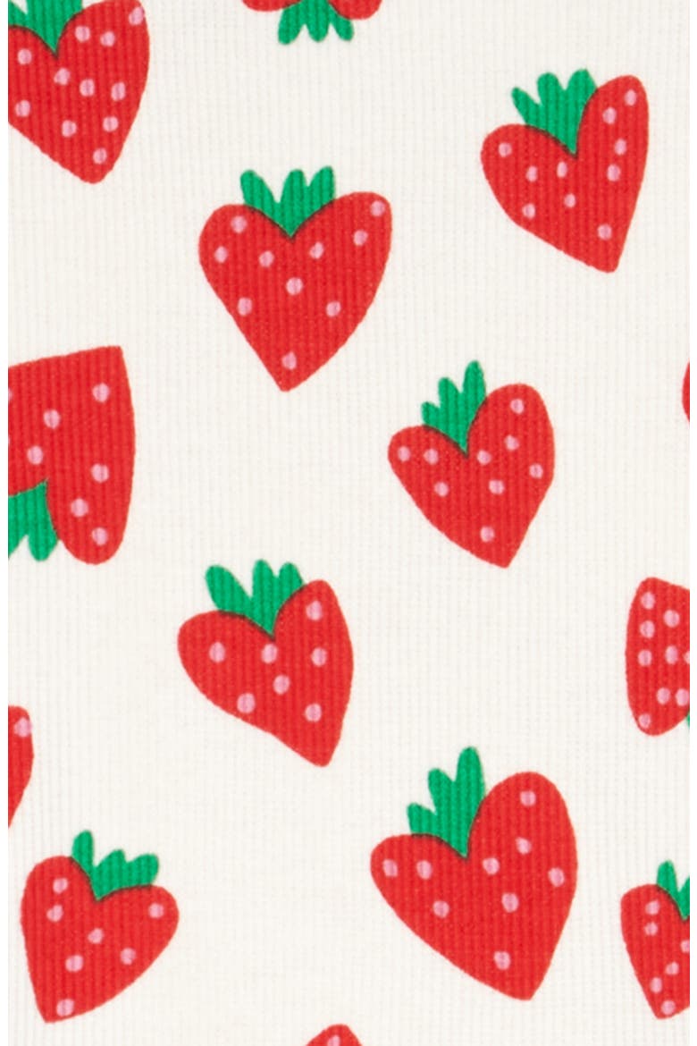 Kids' Strawberry Print Cotton Fit & Flare Dress, Alternate, color, 100RO RED