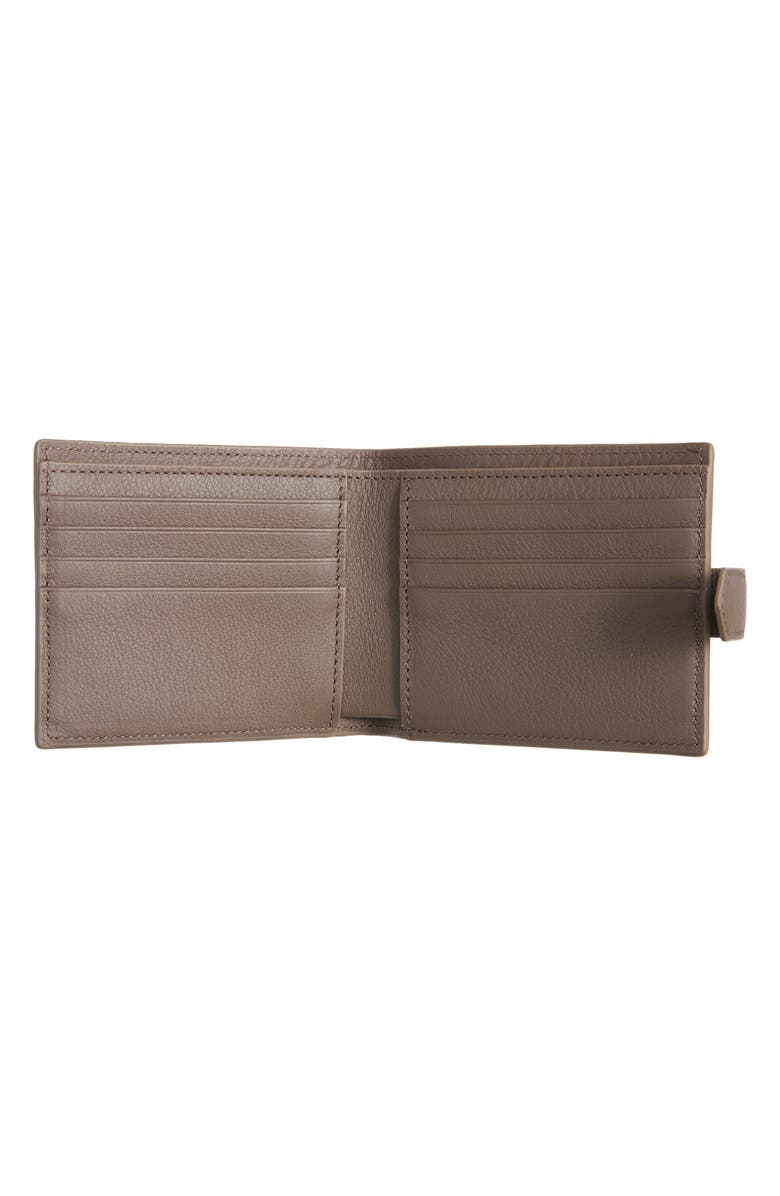 Canali Tumbled Calfskin Billfold Wallet, Alternate, color, Dark Beige