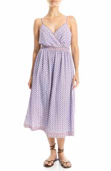 MAX STUDIO Printed Woven Midi Dress