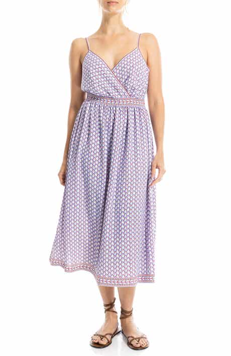 MAX STUDIO Printed Woven Midi Dress