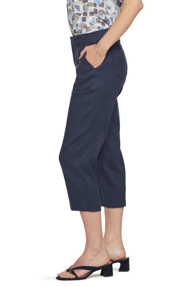 NYDJ Utility Crop Linen Blend Pants, Alternate, color,