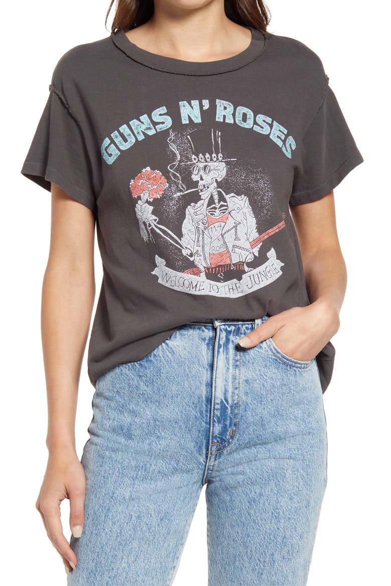 Welcome to the Jungle Graphic Tee, Main, color, WASHED BLACK