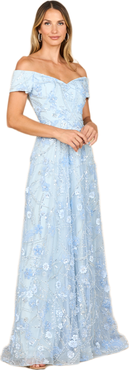 LARA New York Off Shoulder A-Line Floral Gown