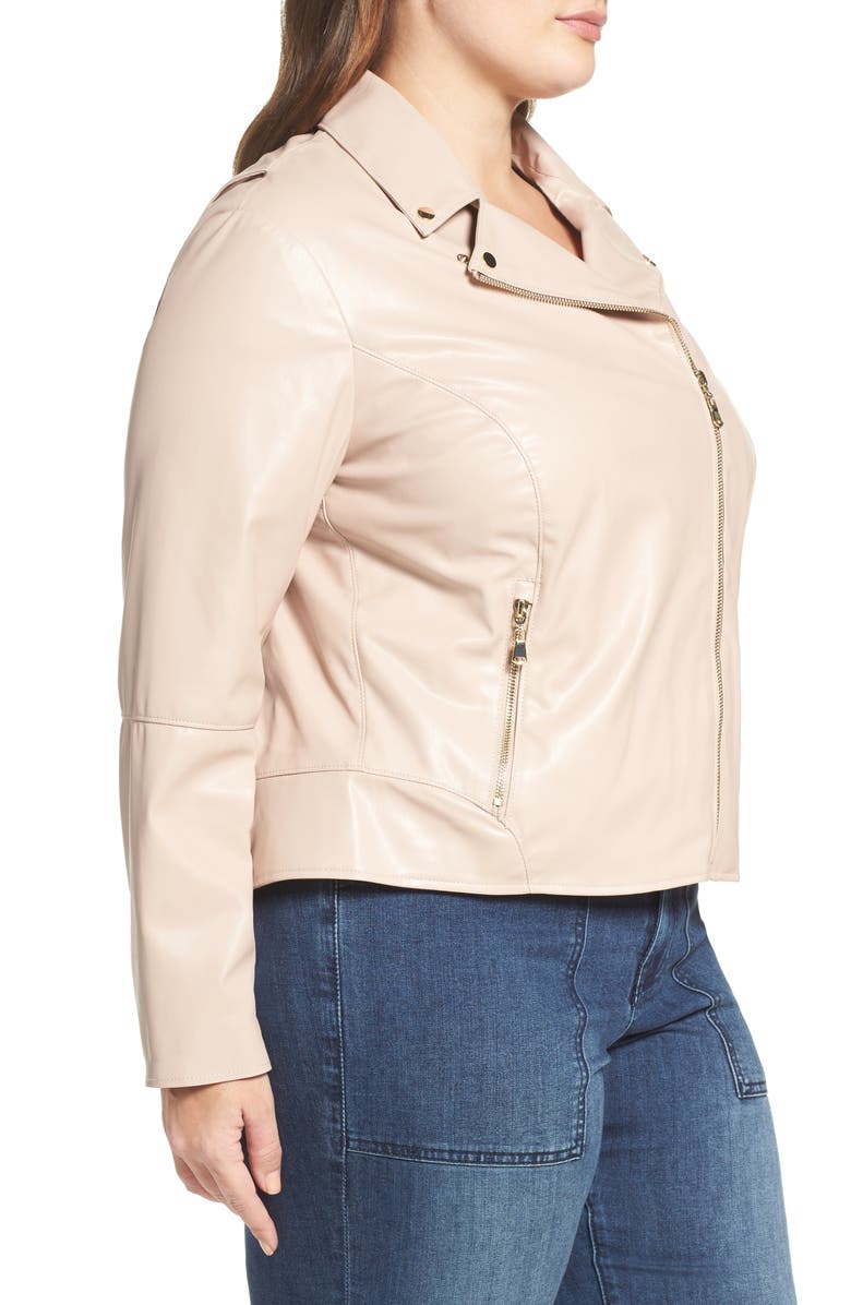 Tart Mollie Faux Leather Jacket, Alternate, color, Rose Dust