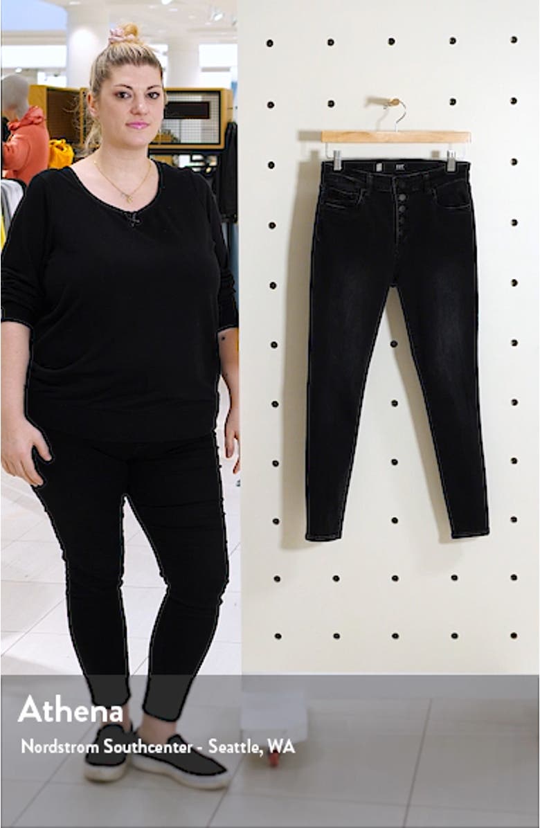 Donna High Waist Button Fly Jeans, sales video thumbnail