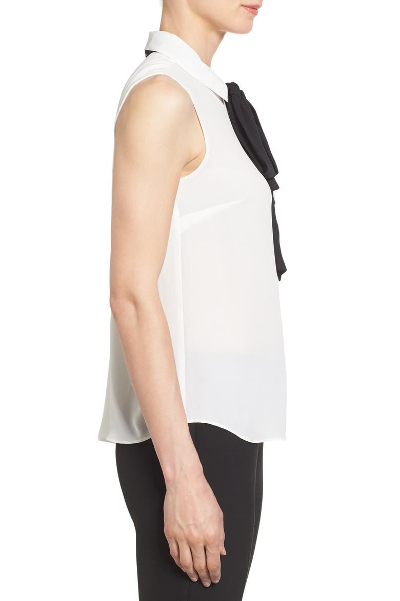 Tie Neck Sleeveless Blouse, Alternate, color, NEW IVORY
