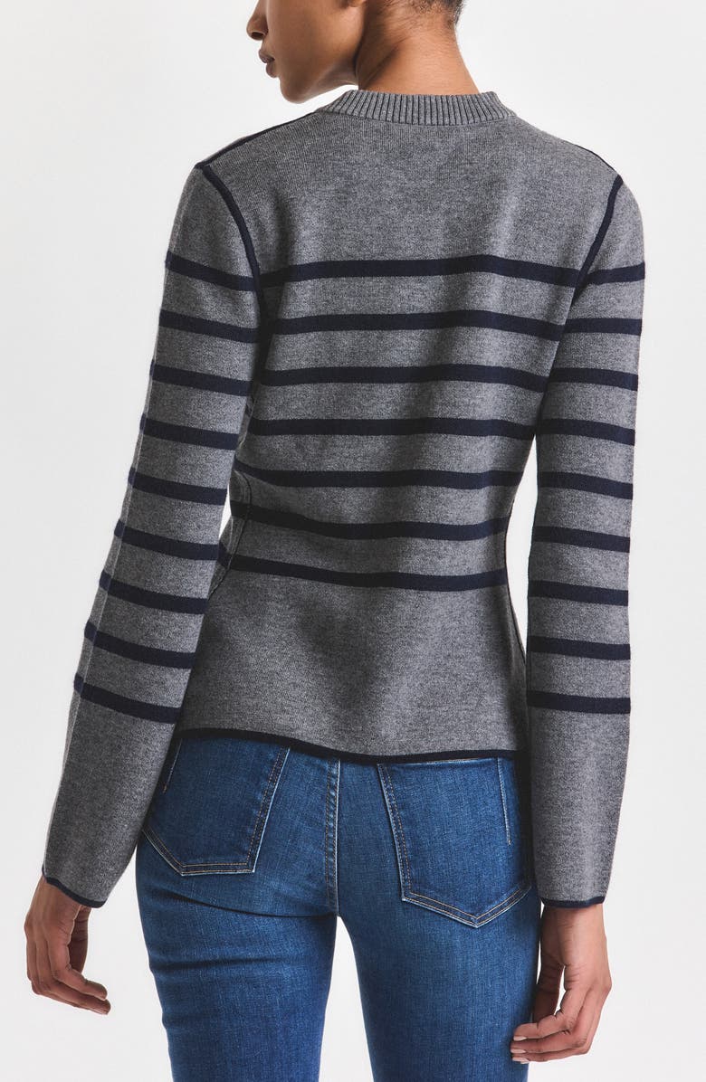 Derek Lam 10 Crosby Mariana Reversible Button-Up Sweater, Alternate, color, Navy/ Charcoal