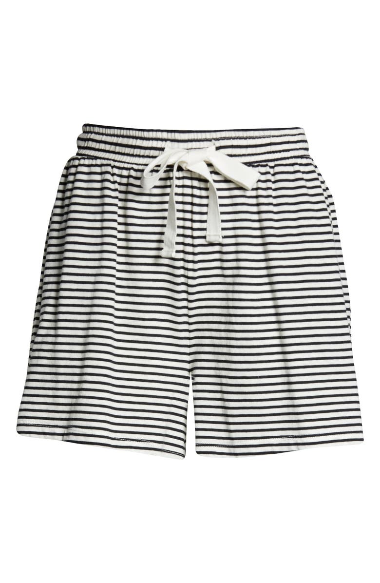 Papinelle Jada Stripe Organic Cotton Knit Pajama Shorts, Alternate, color,