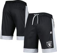 STARTER Men's G-III Sports by Carl Banks Black/Silver Las Vegas Raiders Fan Favorite Fashion Shorts