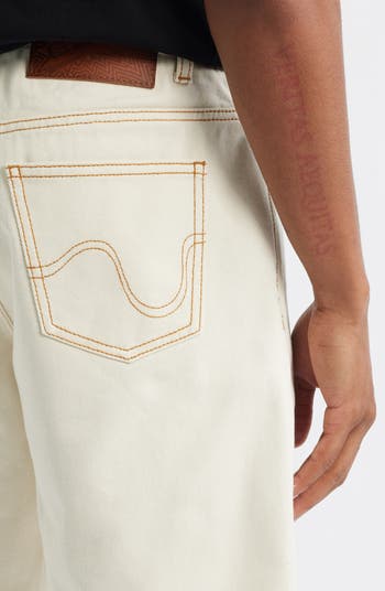 Cream Jean Strawberry Fit Denim Shorts