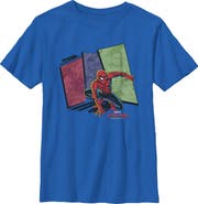 Spider-Man: Brand New Day Boy's Spider-Man Brand New Day Villains Halftone Panels Graphic T-Shirt