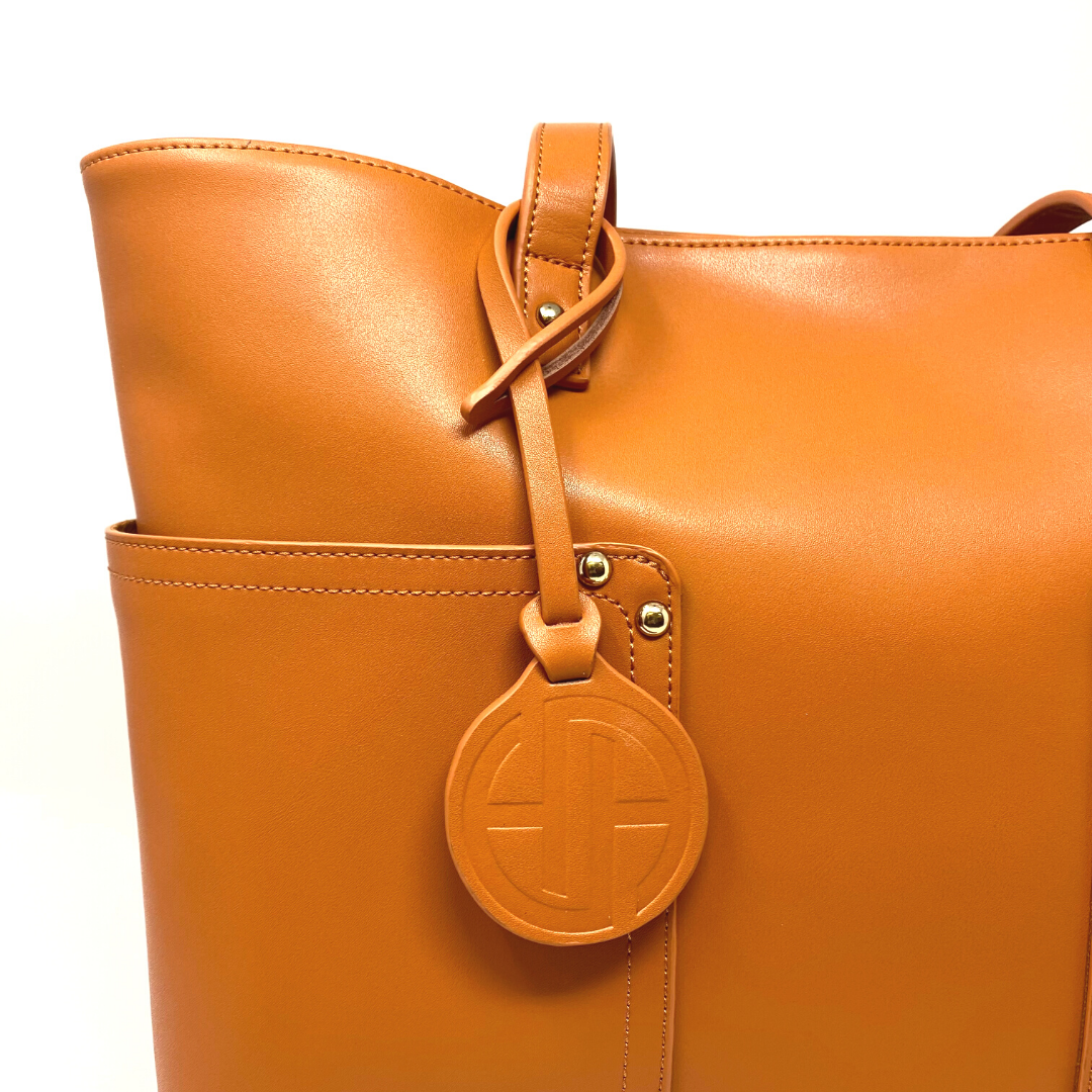 Vegan Leather Classic Tote, Alternate, color, Orange