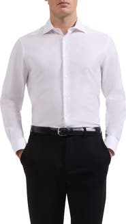 Bugatchi Axel Shaped Fit Stretch Cotton Button-Up Shirt