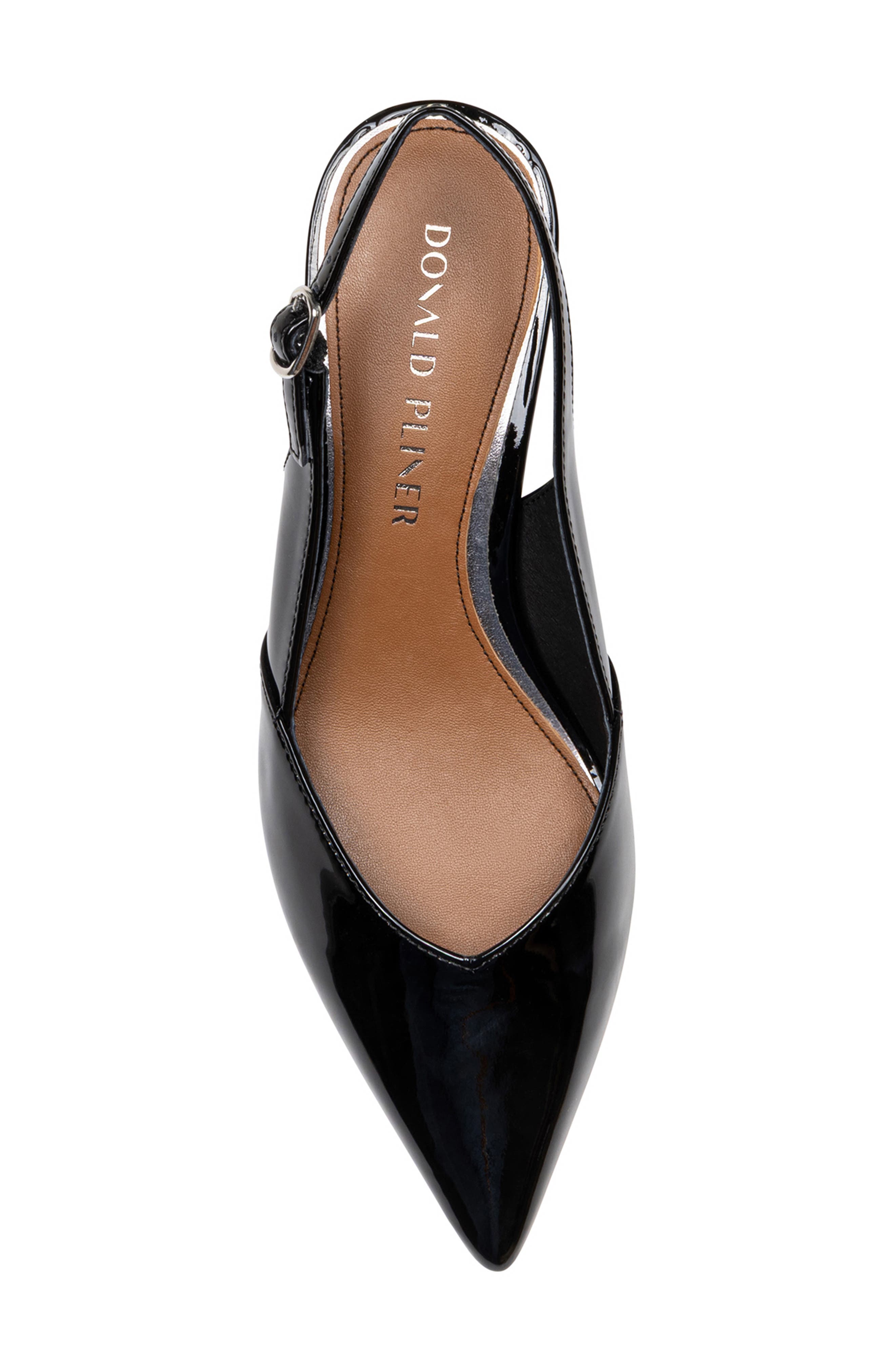 Donald Pliner Pointed Toe Slingback Pump, Alternate, color, Black