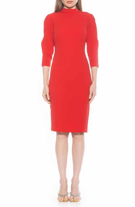 Alexia Admor Logan Mock Neck Sheath Dress