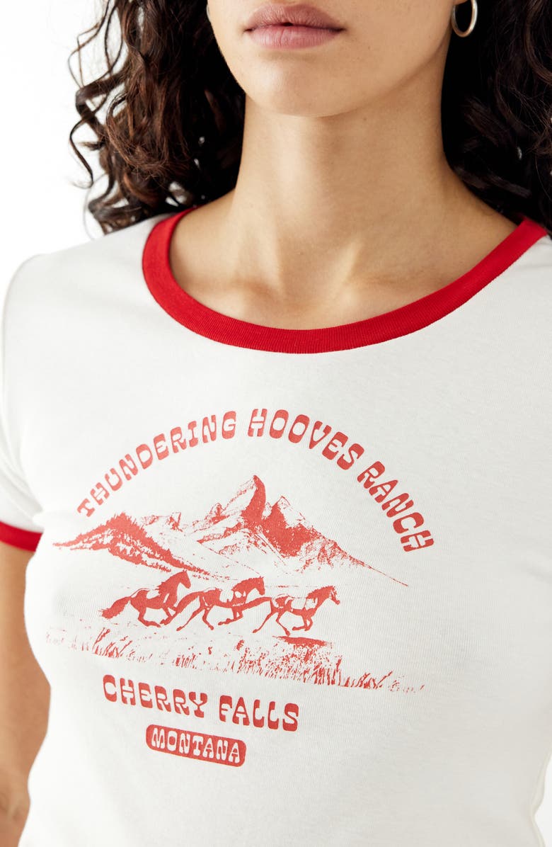 BDG Urban Outfitters Ranger Cotton Graphic Baby Tee, Alternate, color, White