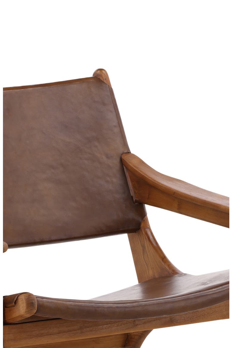 Maddox Leather Accent Chair, Alternate, color, Natural