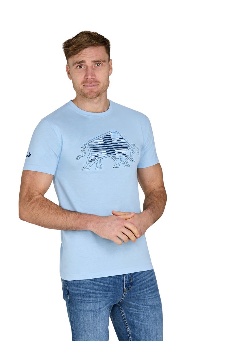 Raging Bull Slash Bull T-Shirt, Main, color, Sky Blue
