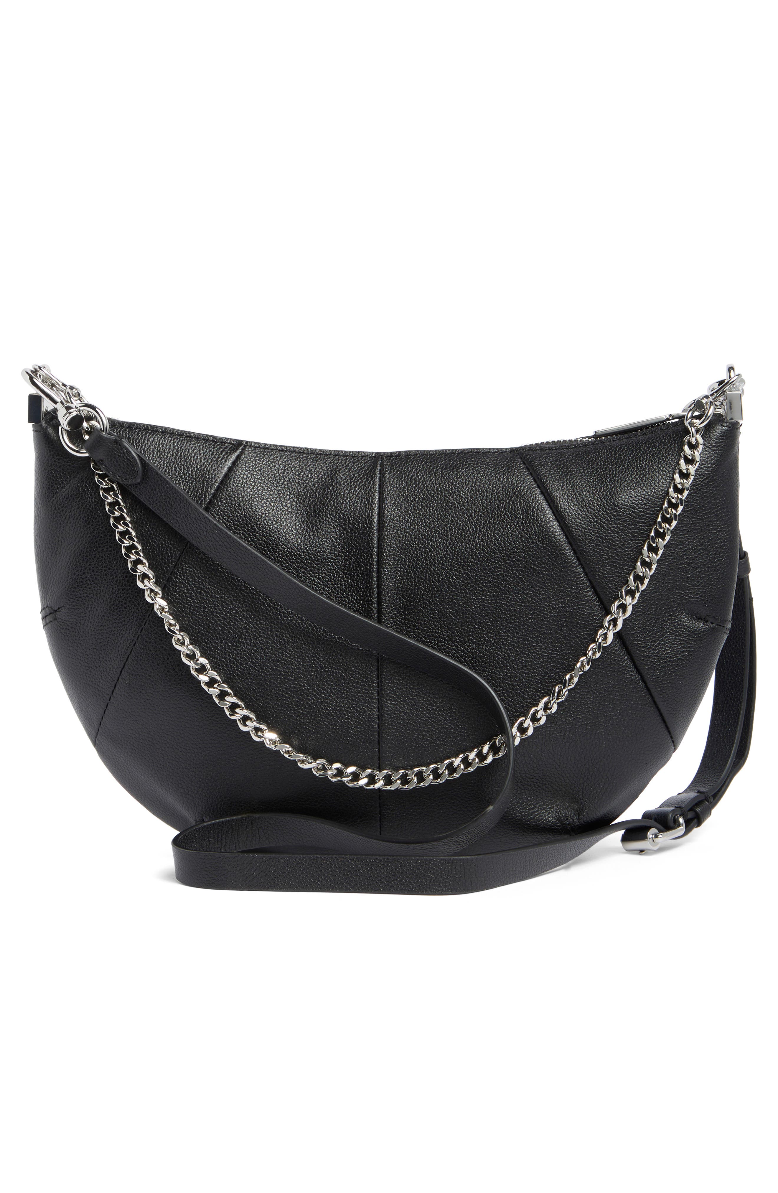 Rebecca Minkoff Zip Around Crossbody Bag, Alternate, color, Black