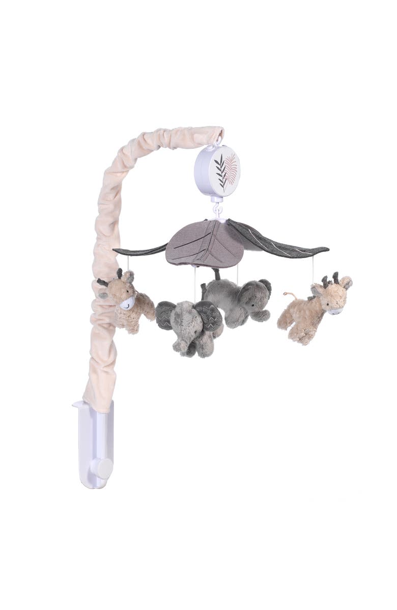 Lambs & Ivy Baby Jungle Animals Musical Crib Mobile Soother Toy, Alternate, color, Gray