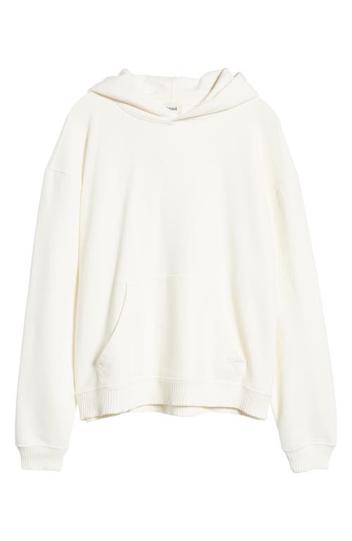 Elwood Core Oversize Organic Cotton Brushed Terry Hoodie In White