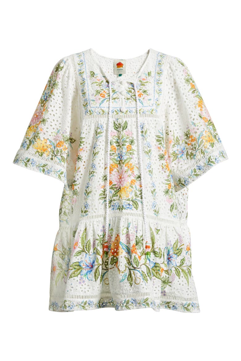off-white sweet bloom bouquet mini dress Sweet Bloom Bouquet Cotton Eyelet Cover-Up Minidress (Women)