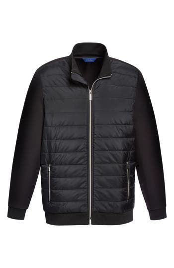 David Donahue Quilted Jacket In Black