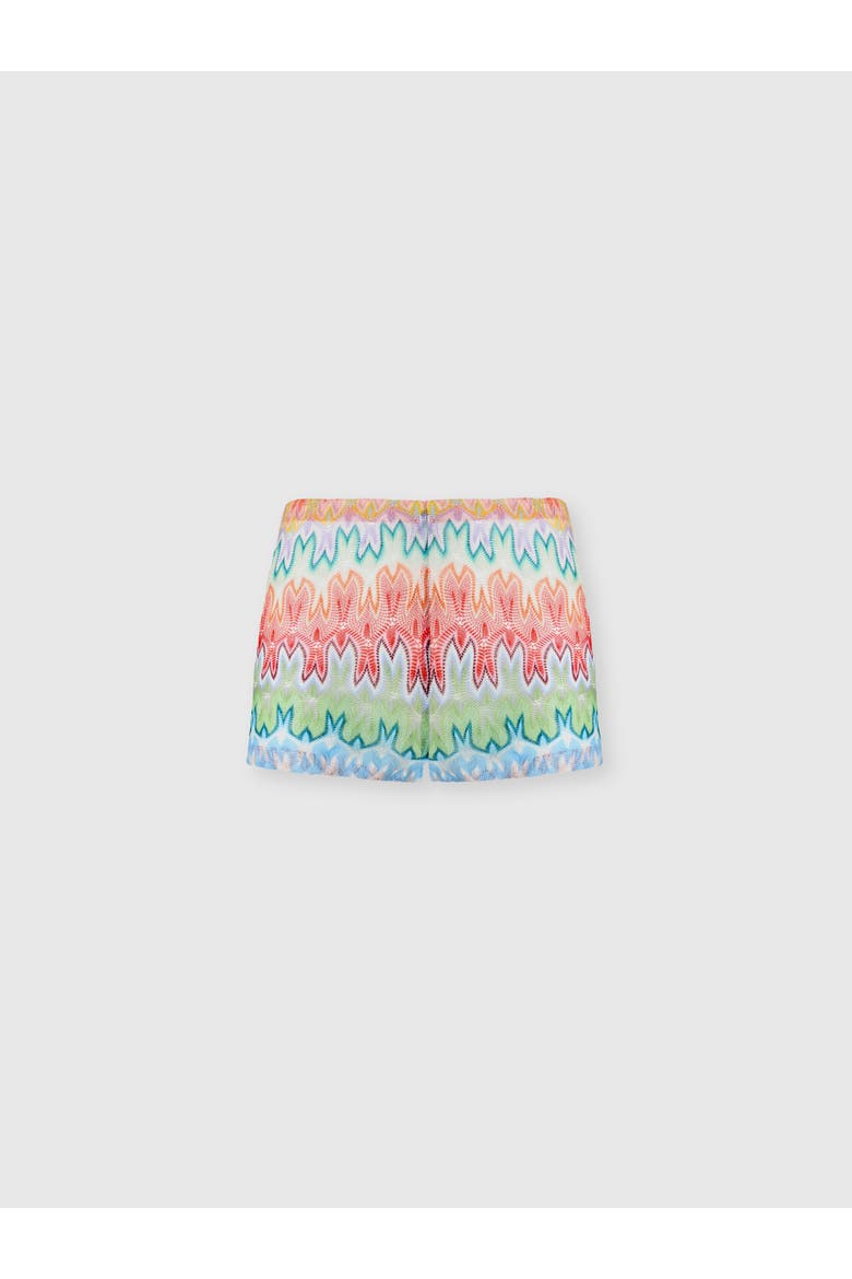 Hot Pants In Viscose With Floral Pattern, Main, color, Pink Multi