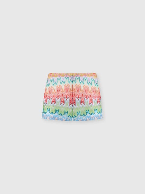 Hot Pants In Viscose With Floral Pattern