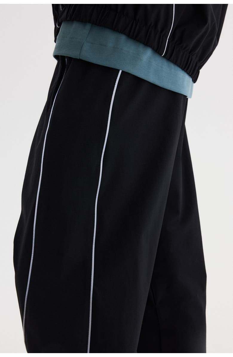H&M Relaxed Fit Track Pants, Alternate, color, Black