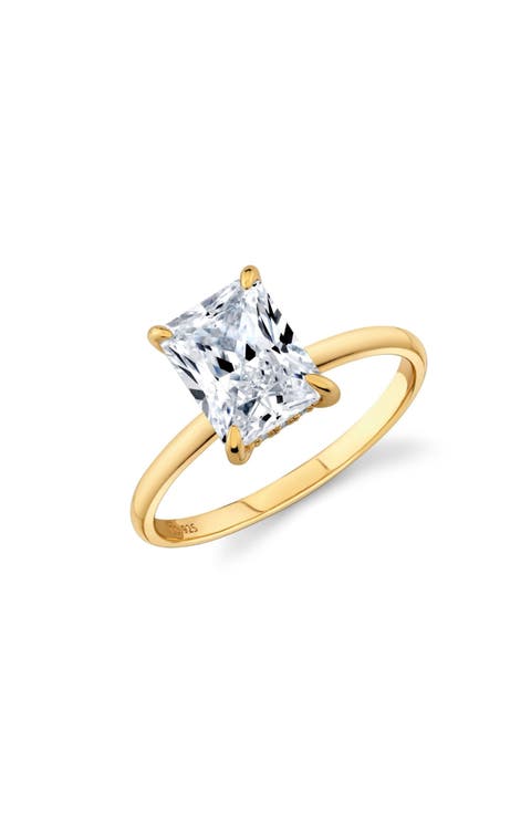 Radiant Cut Cubic Zirconia Solitaire Ring