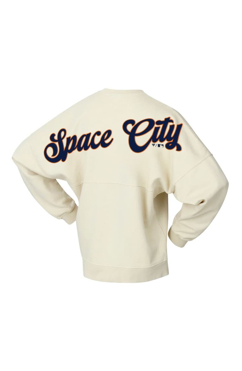 FANATICS Women's Fanatics Tan Houston Astros Pennant Flag Branded Fleece Pullover Sweatshirt, Alternate, color, Tan