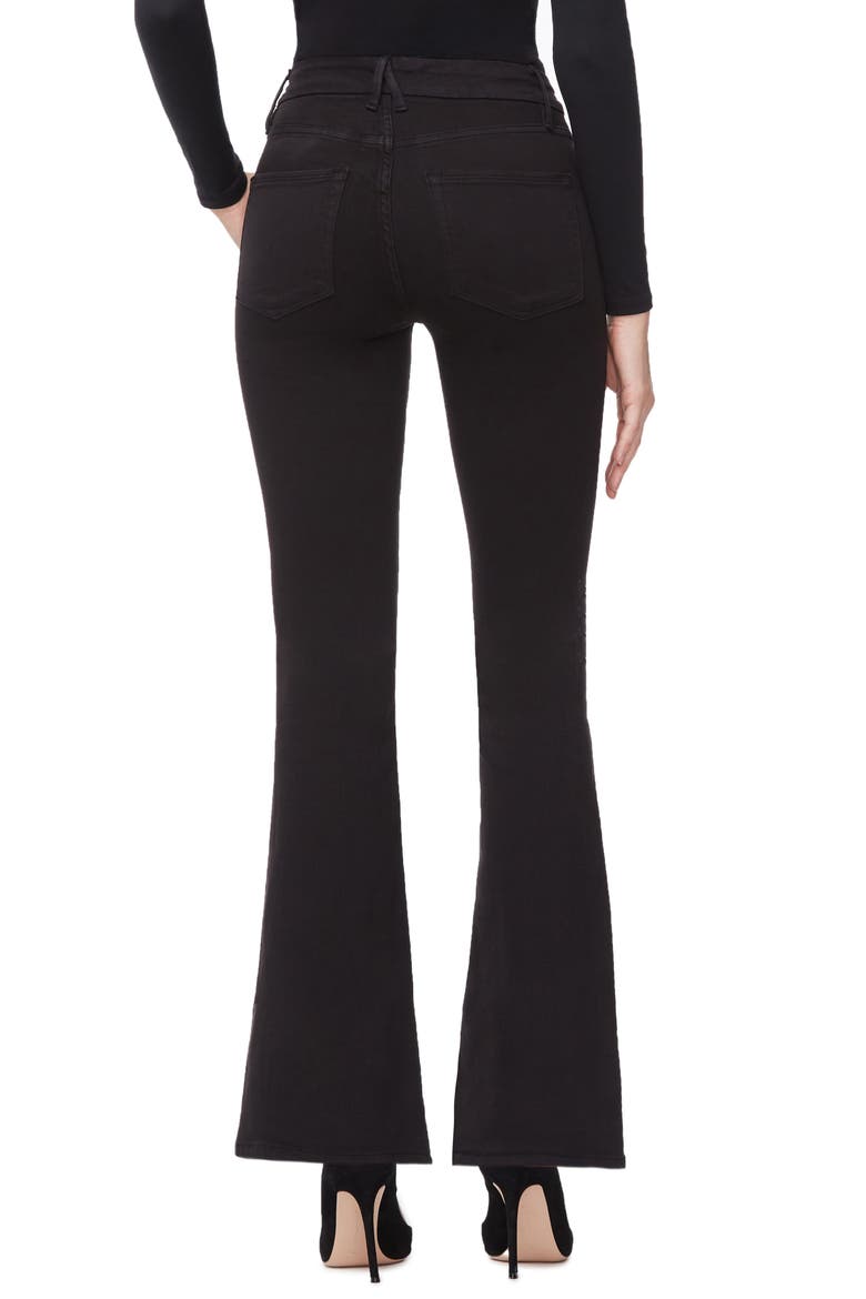 Good Flare Jeans, Alternate, color, BLACK001