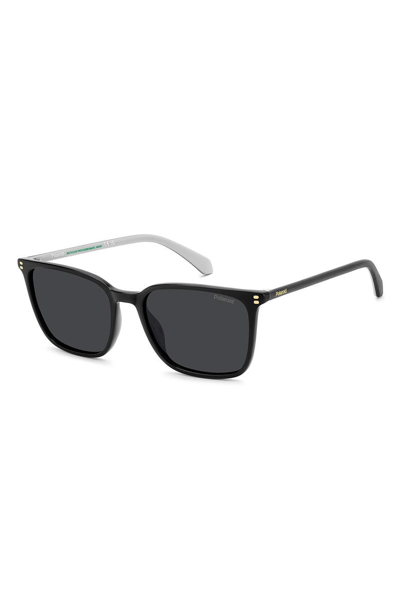 Polaroid 55mm Polarized Rectangular Sunglasses, Alternate, color,