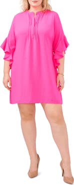 Vince Camuto Flutter Sleeve Shift Dress
